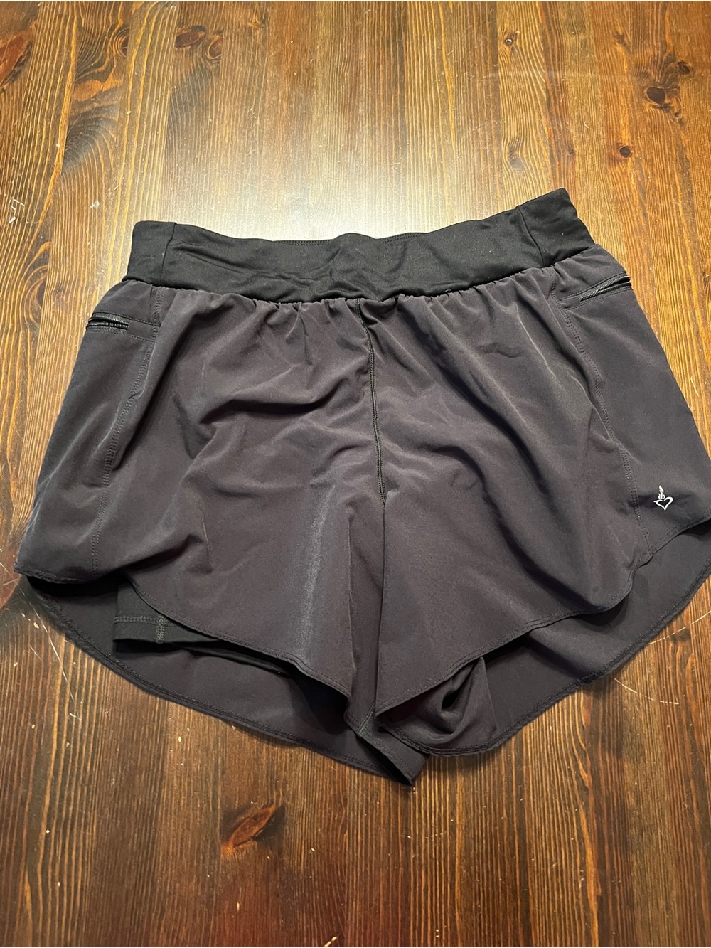 torrid Black Athletic Running Shorts with Elastic Waistband